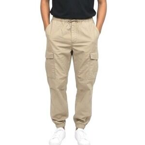 Empyre Mens S Cargo Pants Khaki Drawstring Waist Casual Military Utility Skater